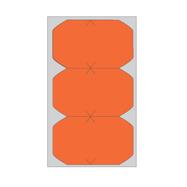 Patient Charge Table-Top - Piggyback 15/16" x 1-9/16" Orange